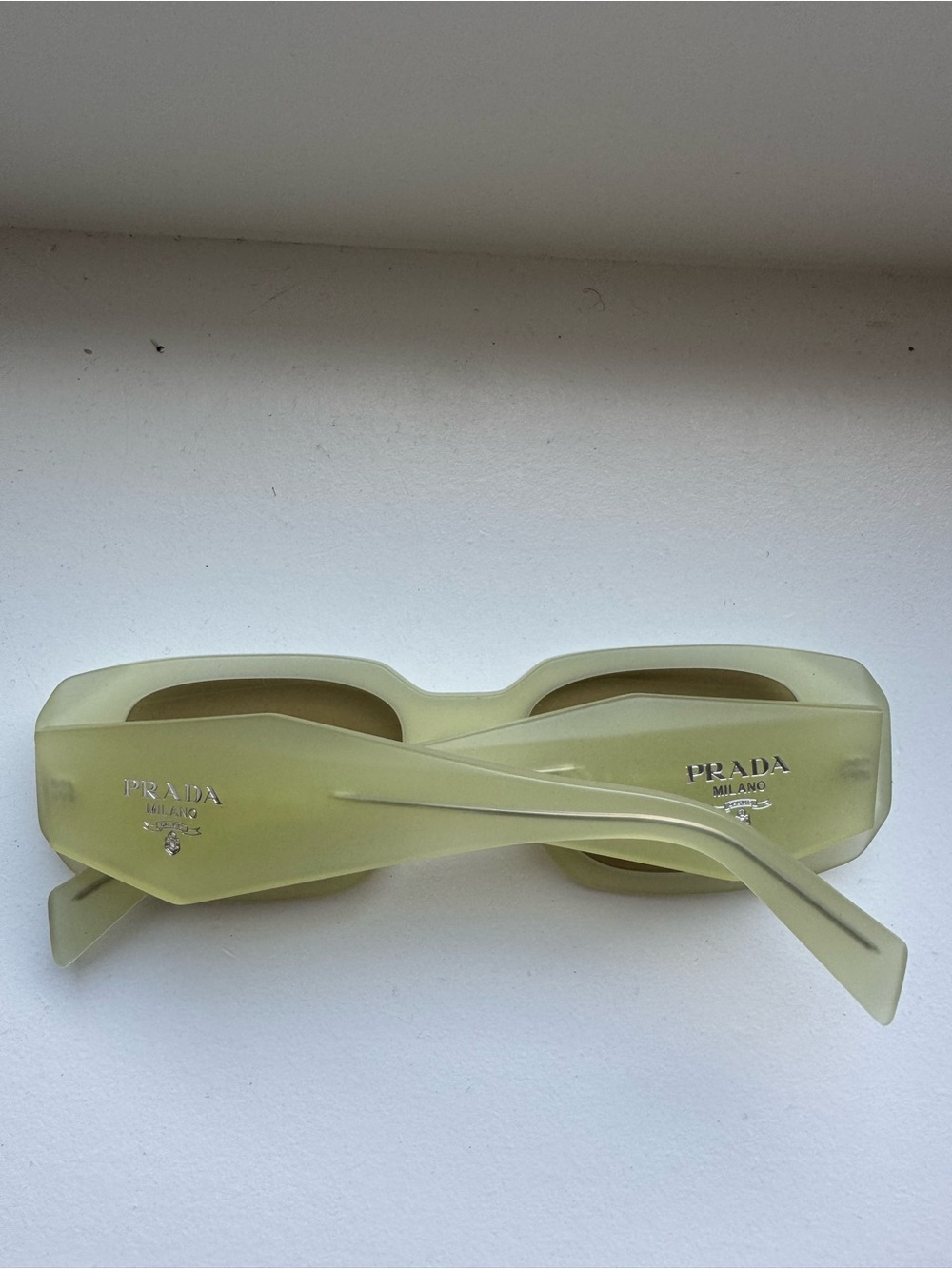 Prada PR 17WS Frosted Pale Yellow Sunglasses - Picture 2 of 5